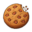 A cookie with bricks instead of chocolate chips
